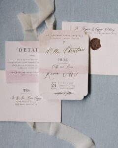 Elegant wedding invites