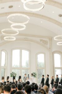 stunning chandeliers at Knotting Hill Place wedding venue