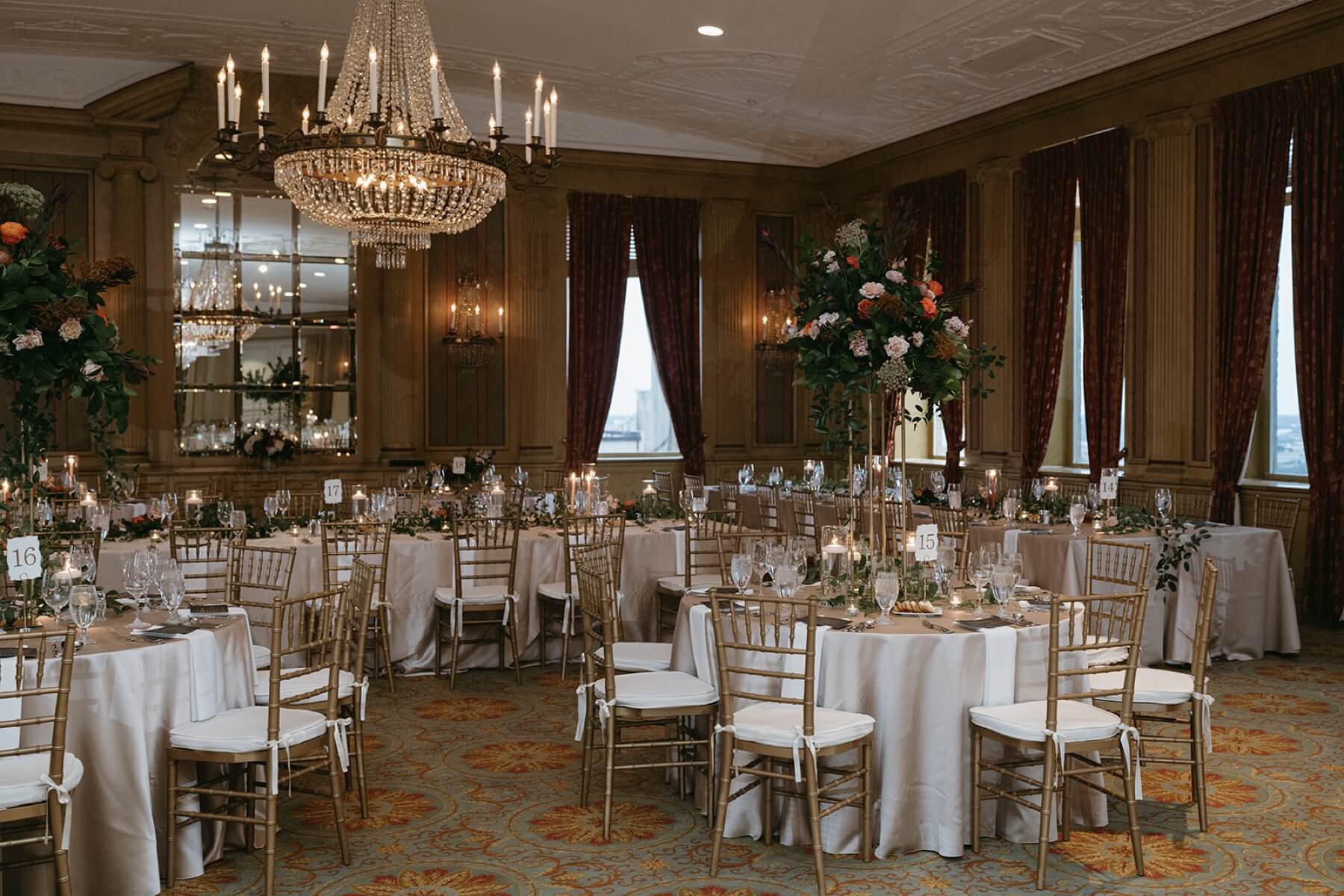 Reception ballroom at the Fort Worth Club