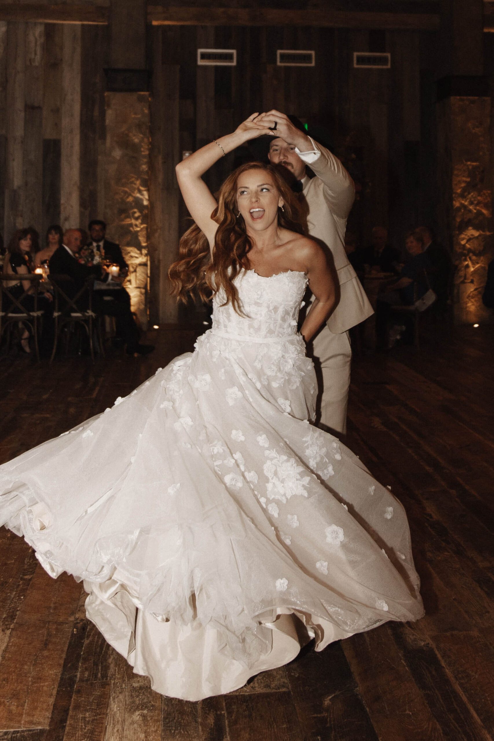 Bride and groom's first dance at Fort Worth wedding