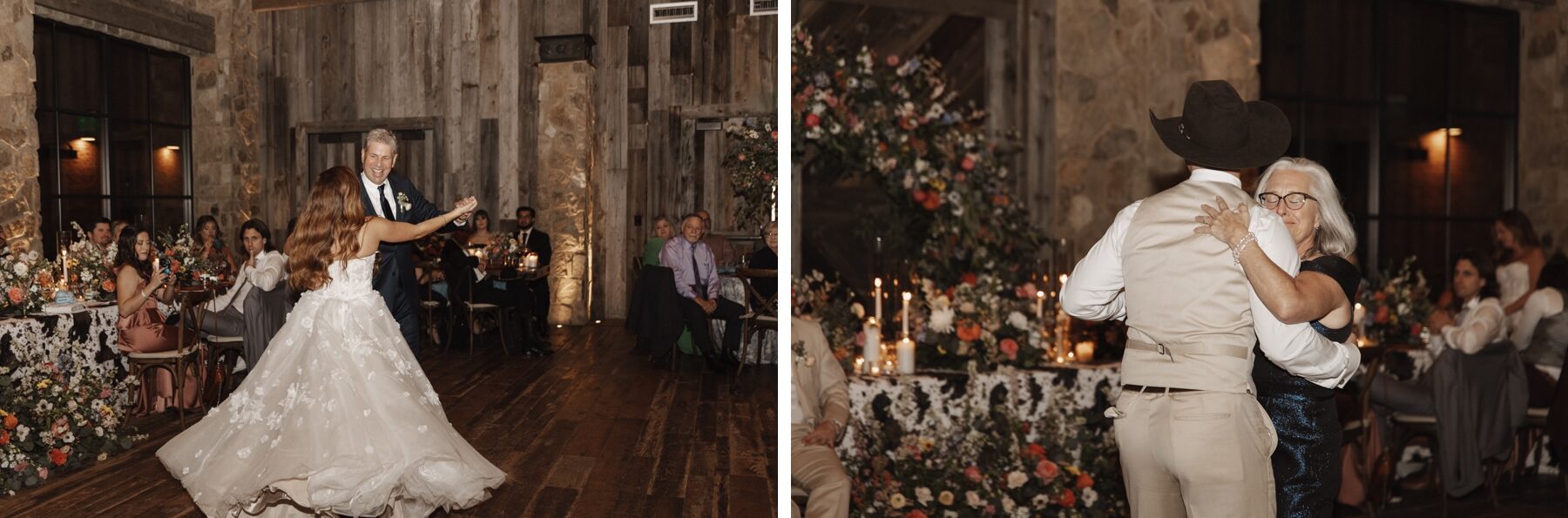 Father/daughter and mother/son dance at Fort Worth wedding